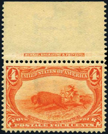 Cost of US Stamps Scott Catalog 287: 4c 1898 Trans Mississippi Exposition. Harmer-Schau Auction Galleries, Aug 2012, Sale 94, Lot 1412