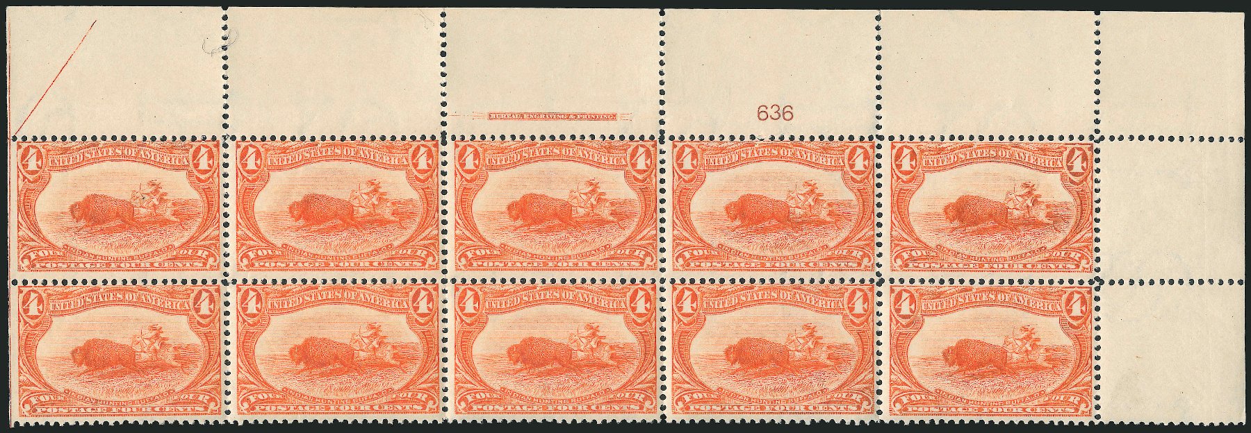 US Stamp Price Scott Catalog #287: 4c 1898 Trans Mississippi Exposition. Robert Siegel Auction Galleries, Apr 2009, Sale 971, Lot 1222