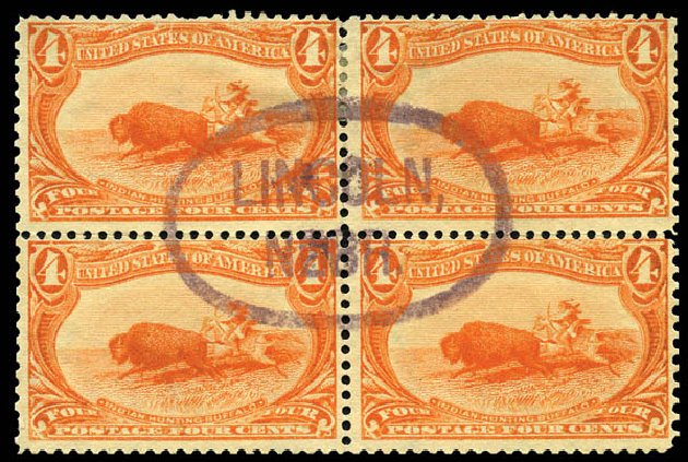 Price of US Stamps Scott Cat. #287: 4c 1898 Trans Mississippi Exposition. Matthew Bennett International, Mar 2012, Sale 344, Lot 4473