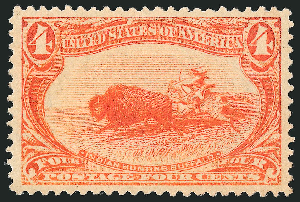 US Stamp Values Scott Cat. 287: 4c 1898 Trans Mississippi Exposition. Robert Siegel Auction Galleries, Nov 2012, Sale 1034, Lot 273