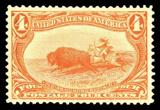US Stamp Values Scott Cat. #287 - 4c 1898 Trans Mississippi Exposition. Matthew Bennett International, Sep 2012, Sale 345, Lot 286