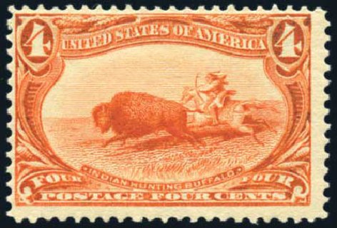 Prices of US Stamps Scott Catalogue #287 - 4c 1898 Trans Mississippi Exposition. Harmer-Schau Auction Galleries, Feb 2010, Sale 84, Lot 1486