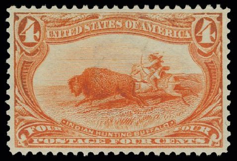 US Stamp Price Scott # 287 - 1898 4c Trans Mississippi Exposition. H.R. Harmer, May 2014, Sale 3005, Lot 1216