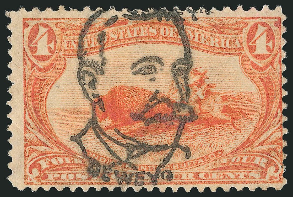 US Stamp Values Scott Cat. 287: 4c 1898 Trans Mississippi Exposition. Robert Siegel Auction Galleries, Mar 2014, Sale 1067, Lot 1316