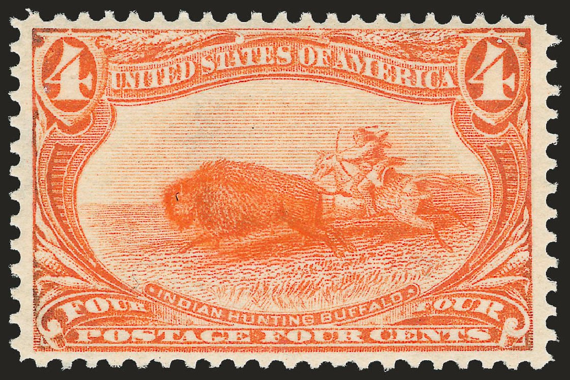 US Stamp Values Scott Catalog 287: 1898 4c Trans Mississippi Exposition. Robert Siegel Auction Galleries, Sep 2008, Sale 962, Lot 2576