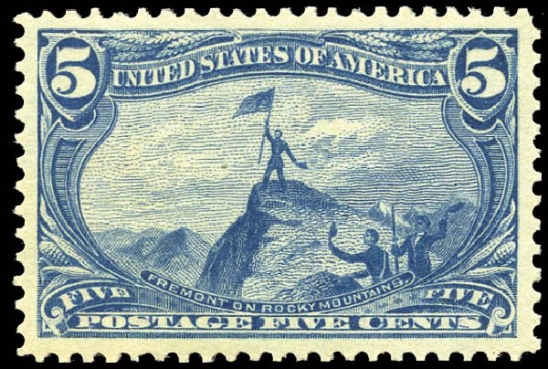 US Stamps Value Scott Catalogue # 288 - 1898 5c Trans Mississippi Exposition. Matthew Bennett International, Sep 2011, Sale 338, Lot 1897