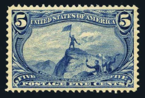 US Stamp Price Scott 288: 5c 1898 Trans Mississippi Exposition. Harmer-Schau Auction Galleries, Aug 2014, Sale 102, Lot 1927