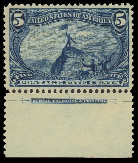 US Stamp Prices Scott Catalogue # 288 - 1898 5c Trans Mississippi Exposition. Daniel Kelleher Auctions, Jun 2012, Sale 630, Lot 1657