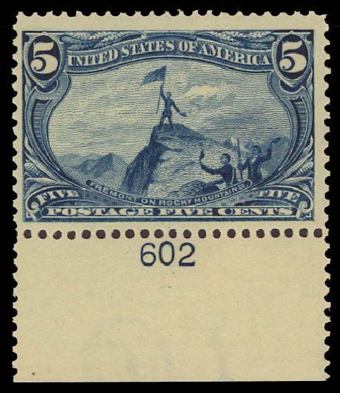 US Stamp Price Scott Catalog # 288 - 5c 1898 Trans Mississippi Exposition. Daniel Kelleher Auctions, Aug 2012, Sale 631, Lot 1017
