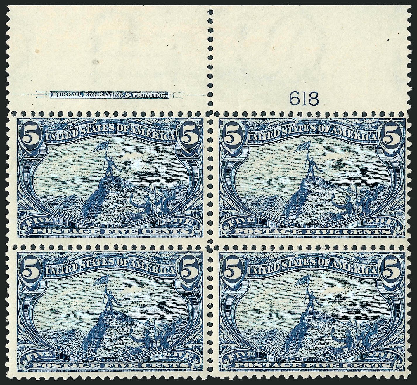 Prices of US Stamp Scott #288 - 5c 1898 Trans Mississippi Exposition. Robert Siegel Auction Galleries, Apr 2009, Sale 971, Lot 1227