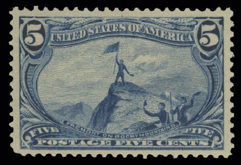 US Stamps Prices Scott Catalogue 288 - 5c 1898 Trans Mississippi Exposition. H.R. Harmer, May 2014, Sale 3005, Lot 1218