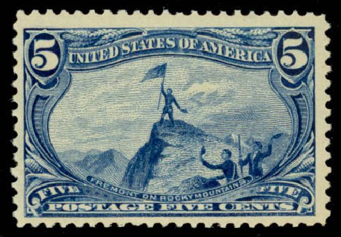 US Stamp Price Scott Catalog #288 - 5c 1898 Trans Mississippi Exposition. Daniel Kelleher Auctions, Mar 2013, Sale 635, Lot 408