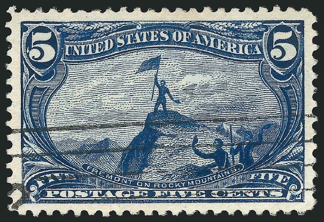 Values of US Stamp Scott Catalogue # 288 - 1898 5c Trans Mississippi Exposition. Robert Siegel Auction Galleries, Mar 2014, Sale 1067, Lot 1318