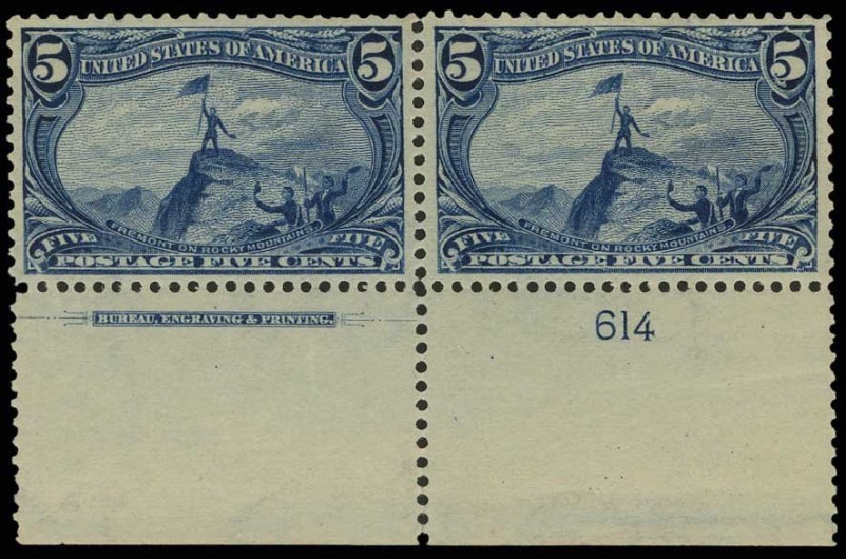 US Stamp Value Scott Catalogue 288: 5c 1898 Trans Mississippi Exposition. H.R. Harmer, May 2014, Sale 3005, Lot 1219