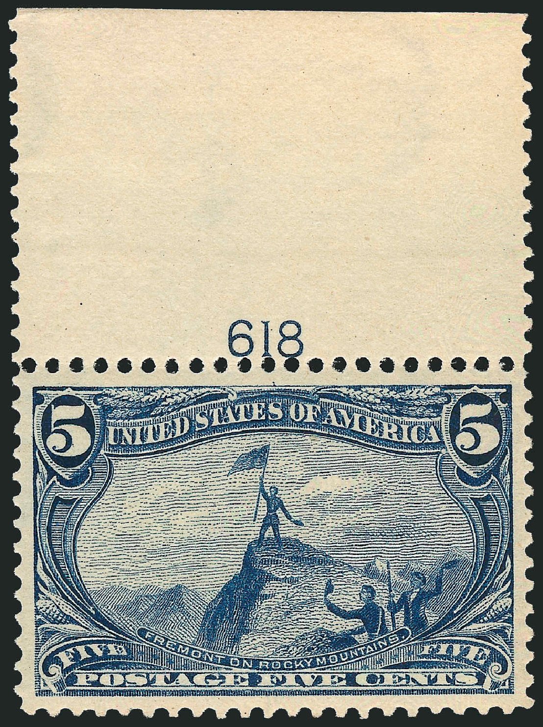 US Stamp Values Scott Catalog # 288 - 5c 1898 Trans Mississippi Exposition. Robert Siegel Auction Galleries, Jun 2012, Sale 1025, Lot 199