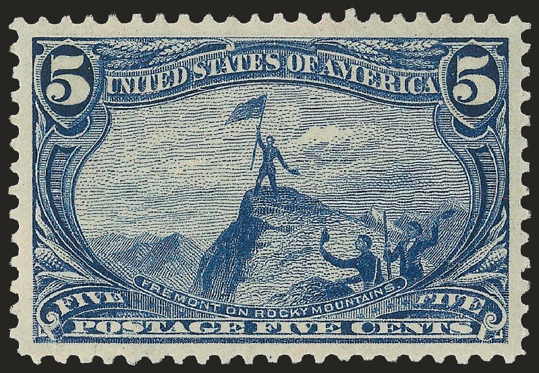 US Stamp Values Scott #288 - 5c 1898 Trans Mississippi Exposition. Robert Siegel Auction Galleries, Jun 2009, Sale 975, Lot 1619