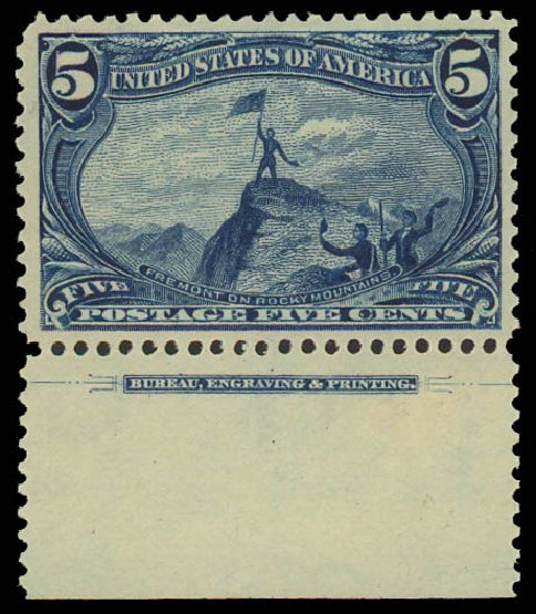 Costs of US Stamp Scott #288: 5c 1898 Trans Mississippi Exposition. Daniel Kelleher Auctions, Oct 2012, Sale 632, Lot 1200