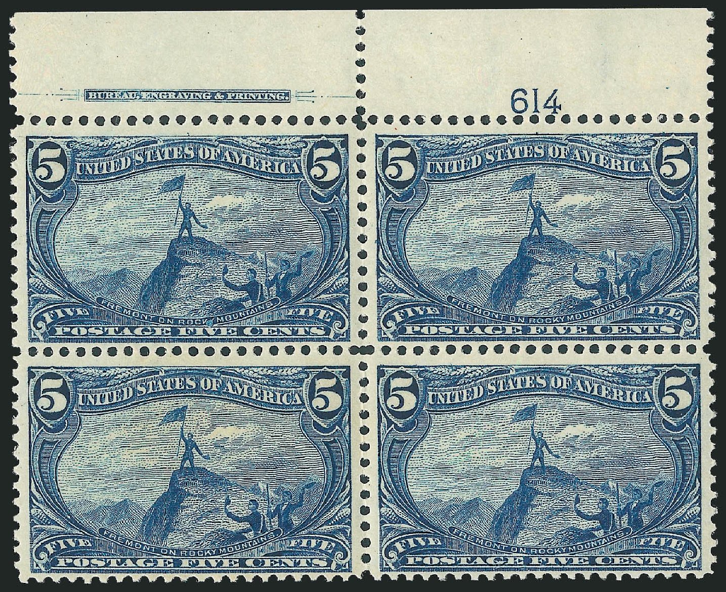 Prices of US Stamps Scott Catalogue #288 - 5c 1898 Trans Mississippi Exposition. Robert Siegel Auction Galleries, Oct 2011, Sale 1014, Lot 1640