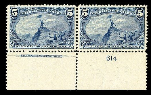 Value of US Stamps Scott Catalog 288 - 5c 1898 Trans Mississippi Exposition. Spink Shreves Galleries, May 2014, Sale 148, Lot 240