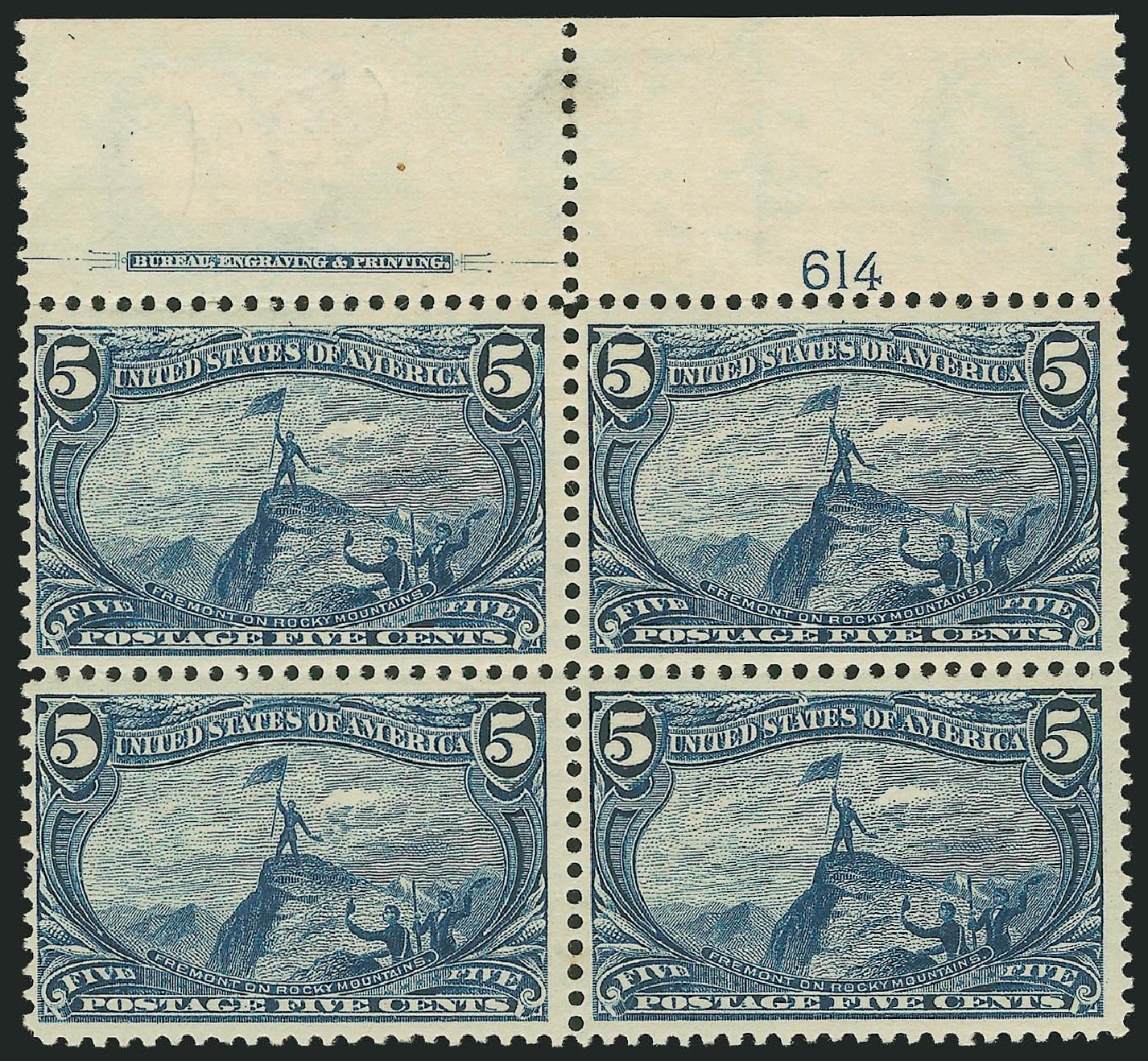US Stamp Values Scott Catalog # 288 - 1898 5c Trans Mississippi Exposition. Robert Siegel Auction Galleries, Mar 2012, Sale 1019, Lot 631