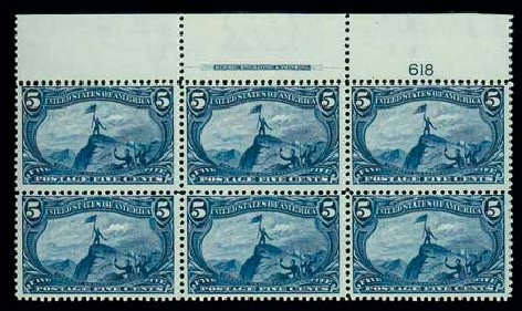 US Stamps Prices Scott Catalogue # 288 - 1898 5c Trans Mississippi Exposition. Matthew Bennett International, Dec 2007, Sale 325, Lot 1844
