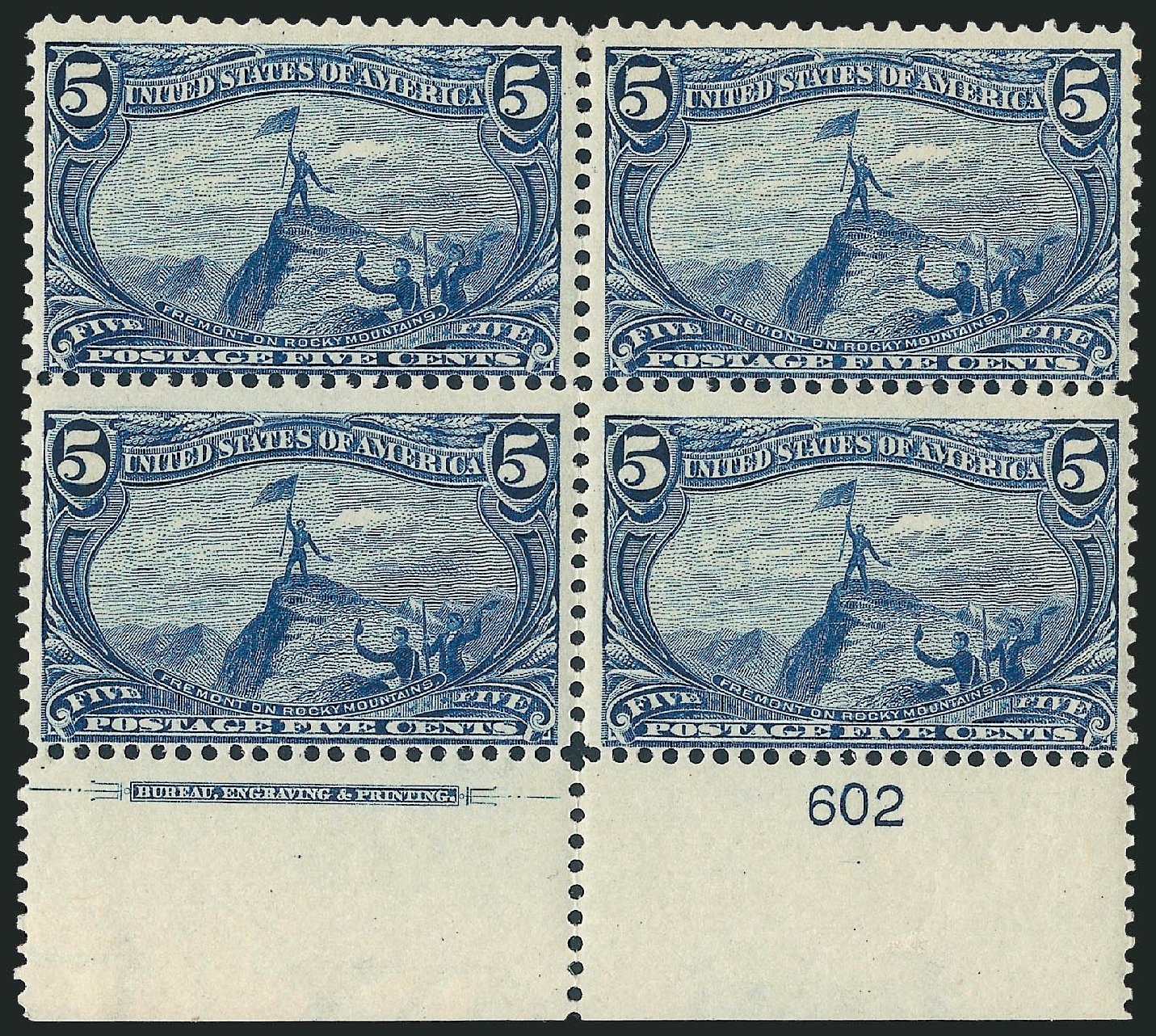 Prices of US Stamp Scott Cat. 288: 5c 1898 Trans Mississippi Exposition. Robert Siegel Auction Galleries, Apr 2009, Sale 971, Lot 1224