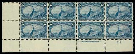 US Stamps Price Scott Catalog # 288 - 1898 5c Trans Mississippi Exposition. Matthew Bennett International, Dec 2007, Sale 325, Lot 1845