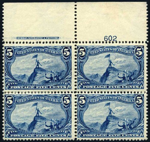 US Stamp Values Scott Cat. #288: 1898 5c Trans Mississippi Exposition. Harmer-Schau Auction Galleries, Jun 2008, Sale 78, Lot 1475