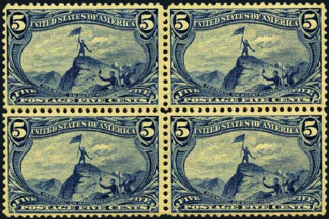 US Stamps Values Scott Catalog # 288: 5c 1898 Trans Mississippi Exposition. Harmer-Schau Auction Galleries, Aug 2012, Sale 94, Lot 1415