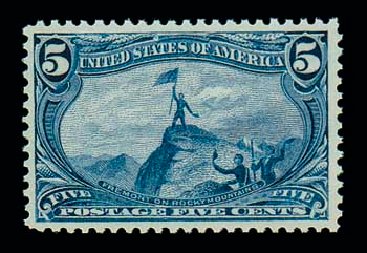 US Stamps Values Scott 288: 1898 5c Trans Mississippi Exposition. Matthew Bennett International, Dec 2007, Sale 325, Lot 1842