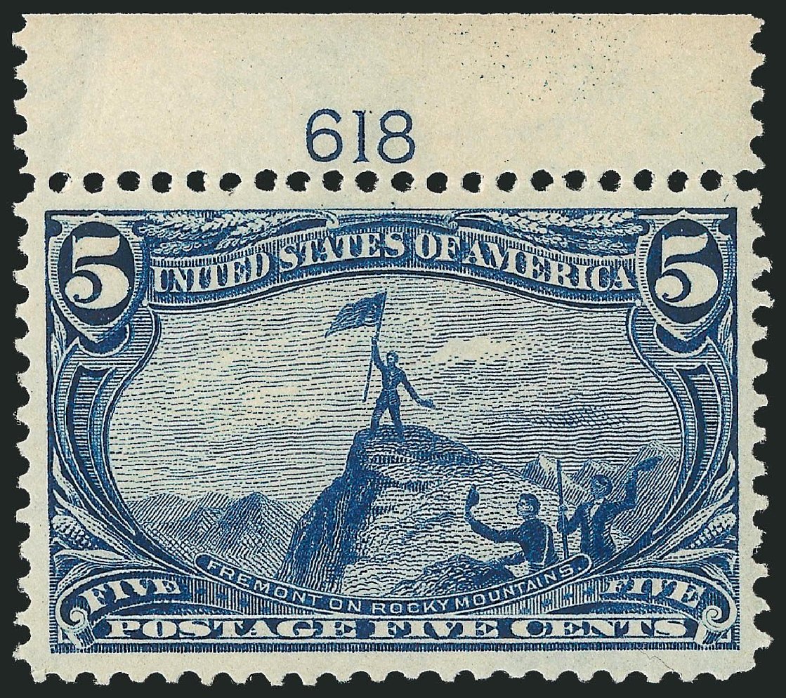US Stamps Prices Scott Catalog 288: 1898 5c Trans Mississippi Exposition. Robert Siegel Auction Galleries, Dec 2013, Sale 1062, Lot 472