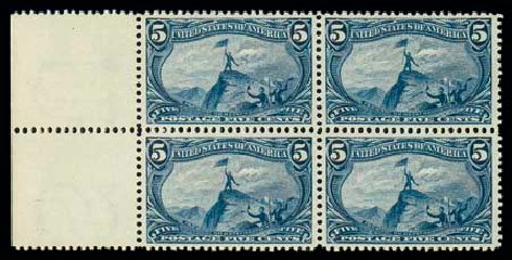 Value of US Stamps Scott Catalog #288: 5c 1898 Trans Mississippi Exposition. Matthew Bennett International, Dec 2007, Sale 325, Lot 1843