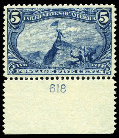 Prices of US Stamps Scott Cat. #288: 1898 5c Trans Mississippi Exposition. Matthew Bennett International, Feb 2012, Sale 340, Lot 363