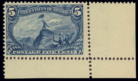 Costs of US Stamps Scott 288: 5c 1898 Trans Mississippi Exposition. Daniel Kelleher Auctions, Feb 2013, Sale 634, Lot 193