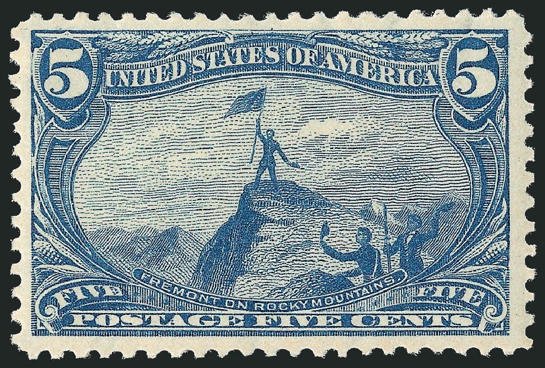 US Stamps Values Scott Cat. # 288 - 5c 1898 Trans Mississippi Exposition. Robert Siegel Auction Galleries, Dec 2011, Sale 1017, Lot 723