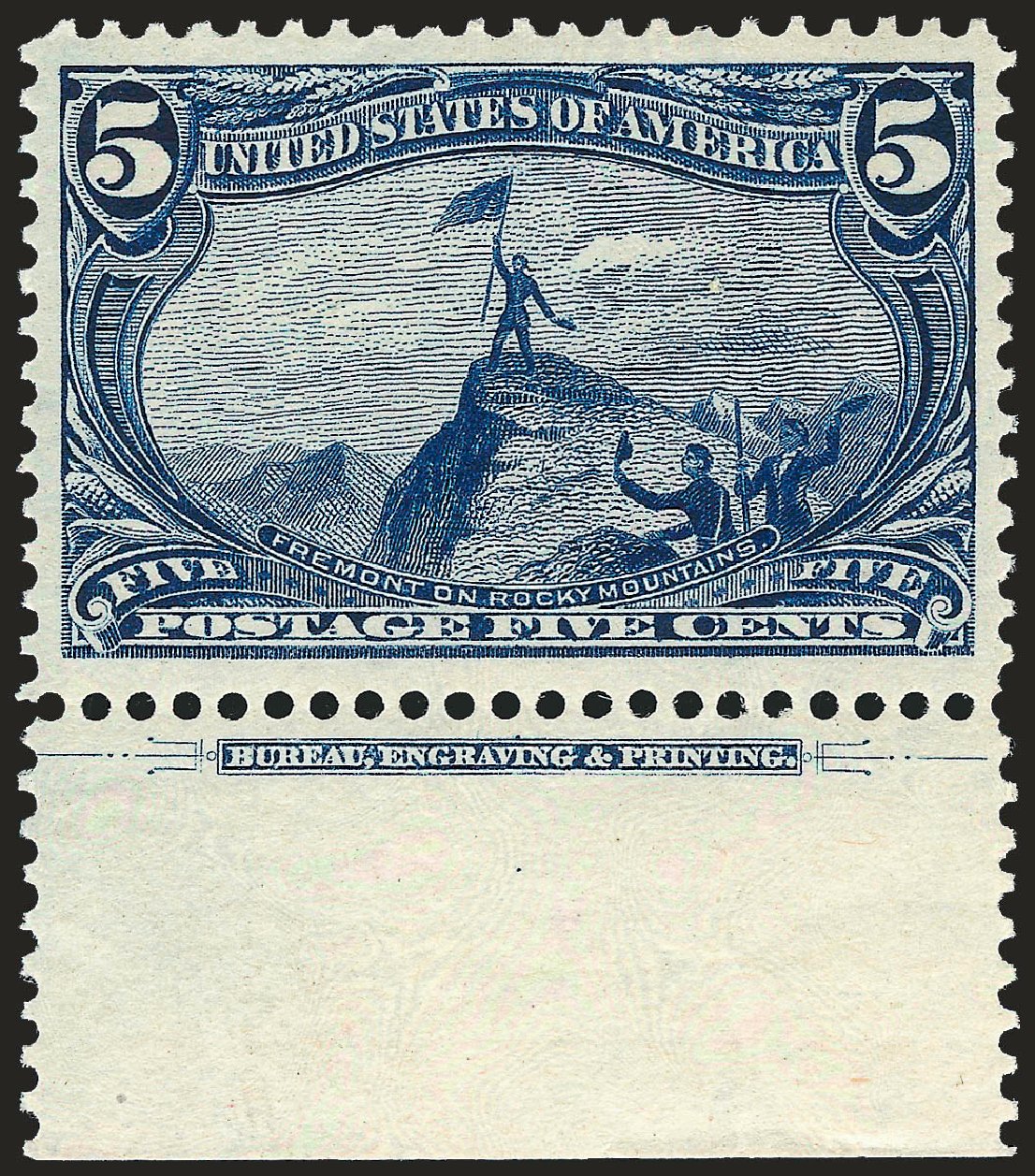 US Stamps Prices Scott Catalogue #288: 1898 5c Trans Mississippi Exposition. Robert Siegel Auction Galleries, Dec 2008, Sale 967, Lot 4473