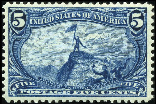 Values of US Stamps Scott Cat. # 288: 1898 5c Trans Mississippi Exposition. Matthew Bennett International, Sep 2011, Sale 338, Lot 1896
