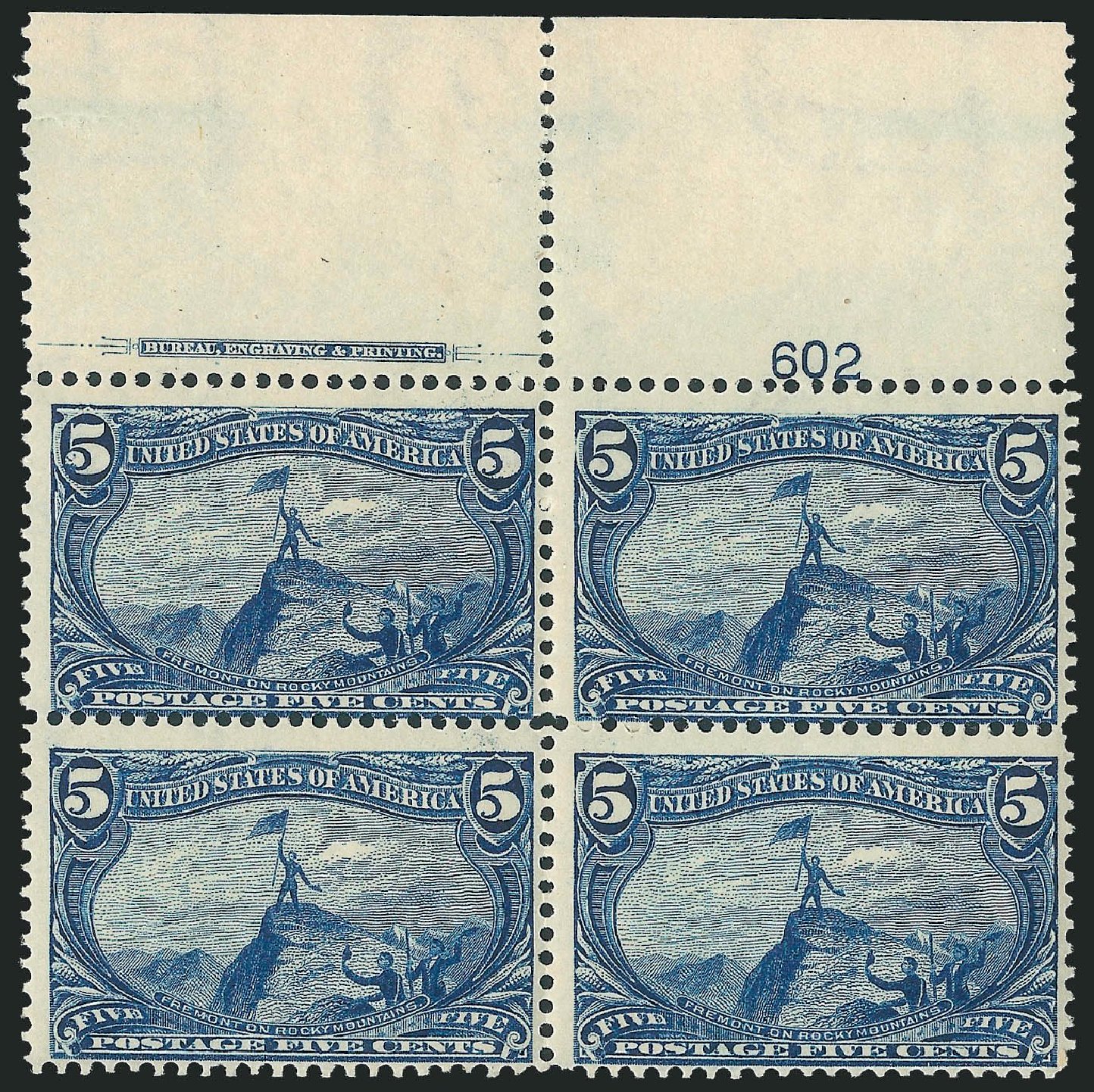 Price of US Stamps Scott Cat. 288 - 5c 1898 Trans Mississippi Exposition. Robert Siegel Auction Galleries, Nov 2013, Sale 1061, Lot 3786