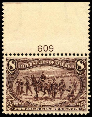 Cost of US Stamp Scott Cat. 289 - 8c 1898 Trans Mississippi Exposition. Matthew Bennett International, Apr 2008, Sale 326, Lot 277