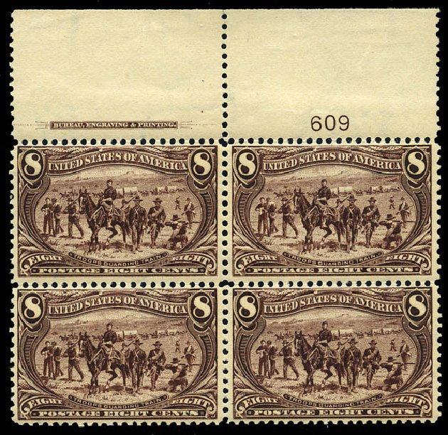 US Stamp Price Scott Cat. 289 - 8c 1898 Trans Mississippi Exposition. Matthew Bennett International, May 2014, Sale 350, Lot 417