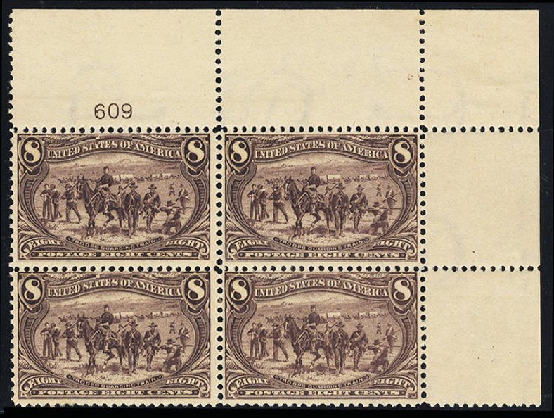US Stamp Values Scott Catalog 289 - 8c 1898 Trans Mississippi Exposition. Cherrystone Auctions, Jan 2015, Sale 201501, Lot 167