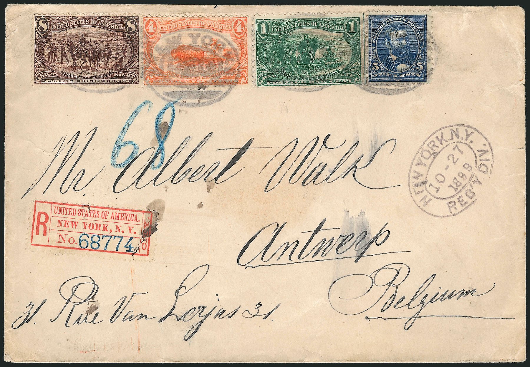 Prices of US Stamp Scott Catalog 289 - 1898 8c Trans Mississippi Exposition. Robert Siegel Auction Galleries, Nov 2013, Sale 1056, Lot 417