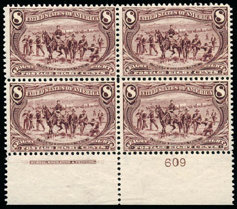 Values of US Stamp Scott Catalog # 289 - 1898 8c Trans Mississippi Exposition. Schuyler J. Rumsey Philatelic Auctions, Apr 2015, Sale 60, Lot 2888