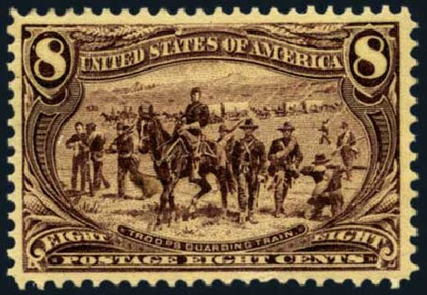 Costs of US Stamps Scott Catalogue 289 - 1898 8c Trans Mississippi Exposition. Harmer-Schau Auction Galleries, Aug 2012, Sale 94, Lot 1419