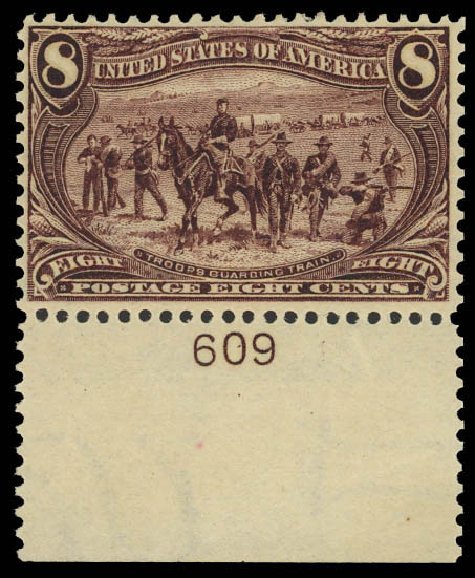 US Stamps Prices Scott Catalog 289 - 8c 1898 Trans Mississippi Exposition. Daniel Kelleher Auctions, Jun 2012, Sale 630, Lot 1659