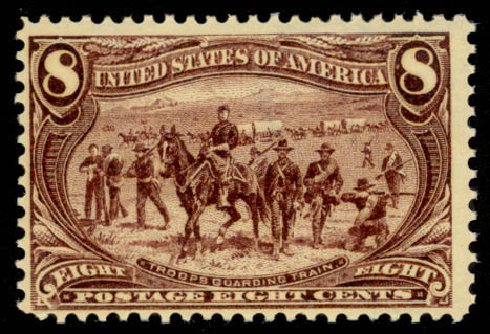 Value of US Stamp Scott Catalogue #289 - 8c 1898 Trans Mississippi Exposition. Daniel Kelleher Auctions, Mar 2013, Sale 635, Lot 409