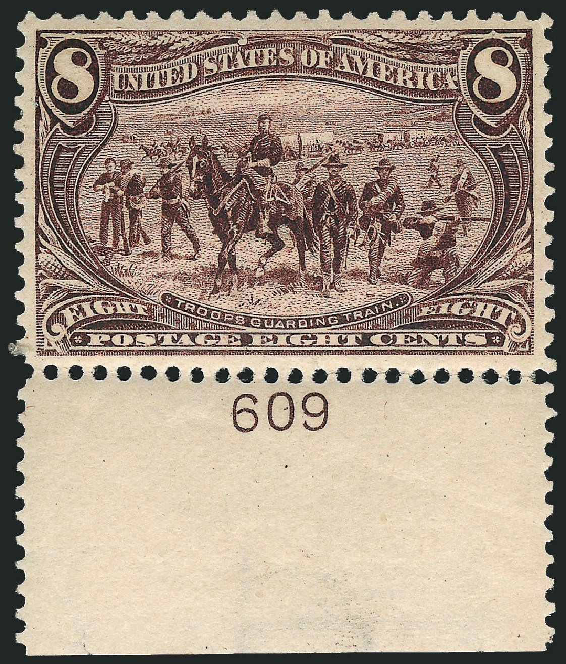 Prices of US Stamp Scott Catalogue 289: 8c 1898 Trans Mississippi Exposition. Robert Siegel Auction Galleries, Nov 2013, Sale 1061, Lot 3789