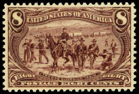 Cost of US Stamp Scott #289 - 8c 1898 Trans Mississippi Exposition. Daniel Kelleher Auctions, Sep 2014, Sale 655, Lot 360