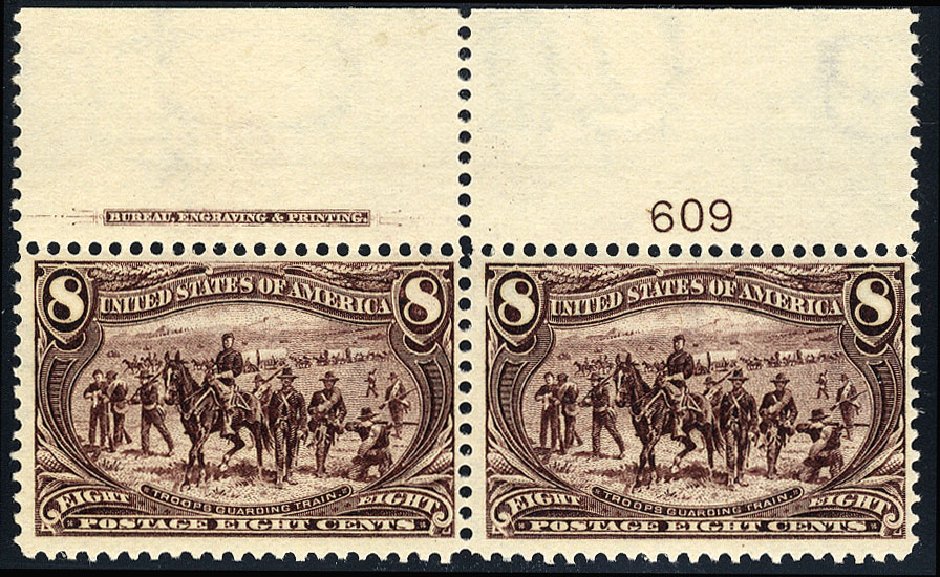 Values of US Stamp Scott Catalogue 289: 1898 8c Trans Mississippi Exposition. Cherrystone Auctions, Nov 2008, Sale 200811, Lot 1091
