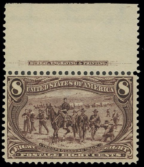 Costs of US Stamp Scott Catalog #289: 1898 8c Trans Mississippi Exposition. H.R. Harmer, May 2014, Sale 3005, Lot 1221